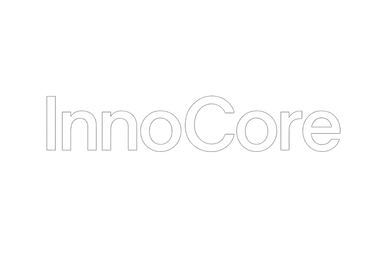 escribe InnoCore en formato png y las letras blancas